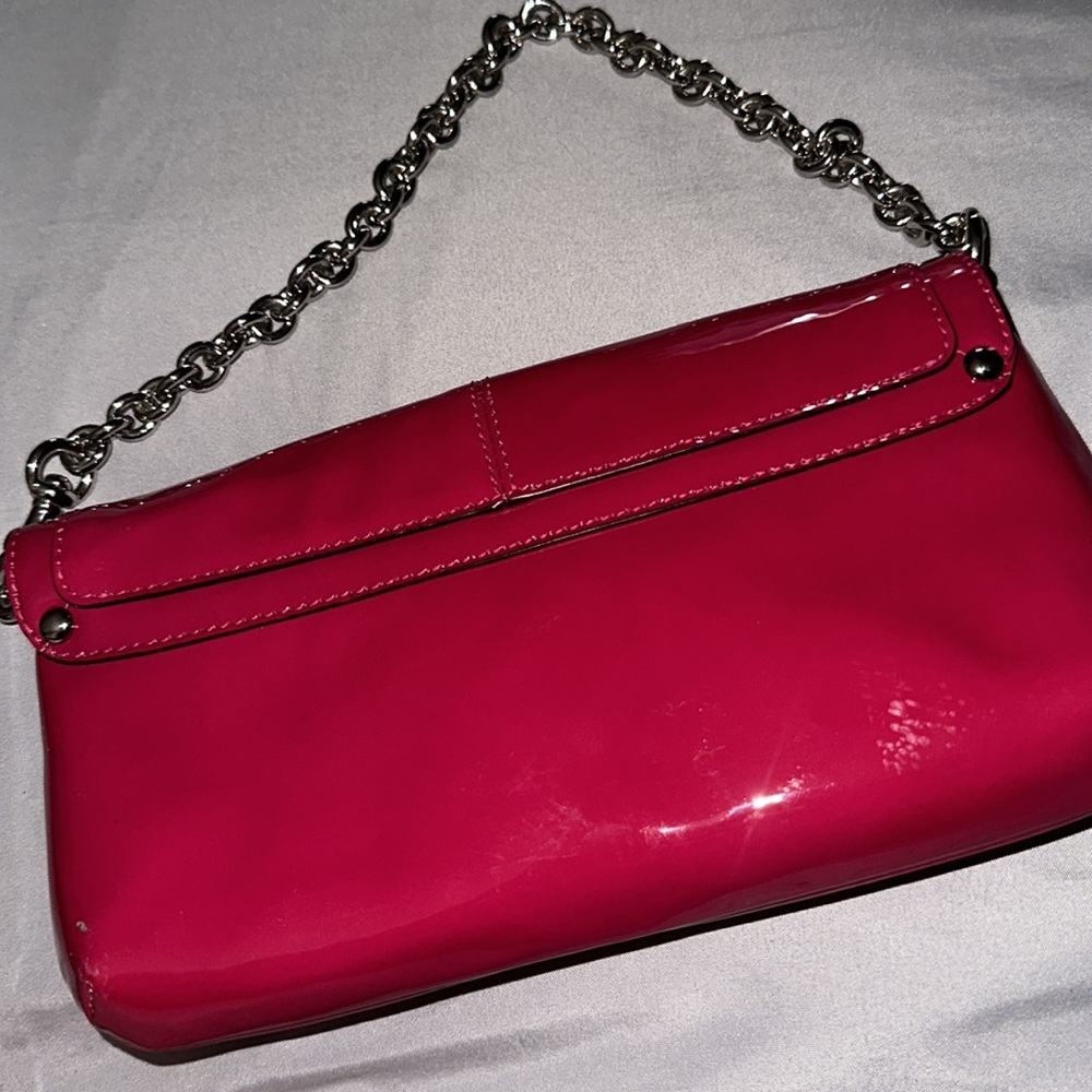 NWOT coach magenta patented leather with silver accents so cute new love ❤️ - Picture 2 of 8